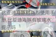 比亚迪海豚时尚版使用手册,比亚迪海豚有玻璃水提示吗