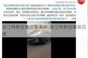 浙江特斯拉撞交警***-浙江特斯拉事故后续