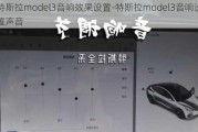 特斯拉model3音响效果设置-特斯拉model3音响设置声音