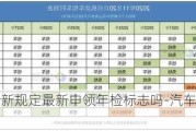 汽车年检新规定最新申领年检标志吗-汽车年检新政策2020