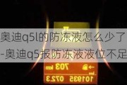 奥迪q5l的防冻液怎么少了-奥迪q5报防冻液液位不足