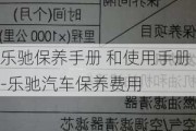 乐驰保养手册 和使用手册-乐驰汽车保养费用