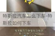 特斯拉汽车怎么下车-特斯拉如何下车