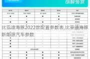 比亚迪海豚2022款配置参数表,比亚迪海豚新能源汽车参数