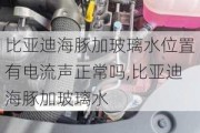 比亚迪海豚加玻璃水位置有电流声正常吗,比亚迪海豚加玻璃水