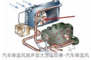 汽车降温风扇声音大怎么回事-汽车降温风扇一直转动