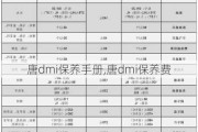 唐dmi保养手册,唐dmi保养费