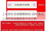 上海汽车总站售票时间-09年春运上海汽车站提前多少天订票