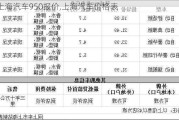 上海汽车950报价,上海汽车价格表