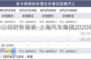 上海汽车公司财务报表-上海汽车集团2020年财务报表