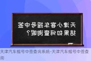 天津汽车摇号中签查询系统-天津汽车摇号中签查询