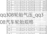 qq308轮胎气压_qq308汽车轮胎规格