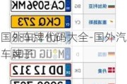 国外车牌代码大全-国外汽车牌子