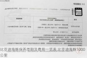 比亚迪海豚保养周期及费用一览表,比亚迪海豚1000公里