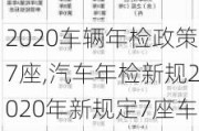 2020车辆年检政策7座,汽车年检新规2020年新规定7座车