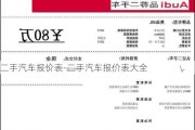 二手汽车报价表-二手汽车报价表大全