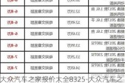 大众汽车之家报价大全8325-大众汽车之家报价大全832