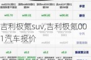 吉利极氪suv,吉利极氪001汽车报价