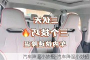 汽车降温小妙招-汽车降温小妙招视频