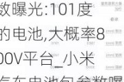 小米汽车电池包参数曝光:101度的电池,大概率800V平台_小米汽车电池包参数曝光