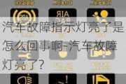 汽车故障指示灯亮了是怎么回事啊-汽车故障灯亮了?