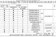 汽车年检新规价格-汽车年检新规定2023标准多少钱