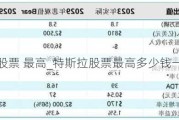 特斯拉股票 最高_特斯拉股票最高多少钱一股价格