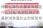 特斯拉降价的最新消息是什么时候-特斯拉降价的最新消息是什么时候发布的