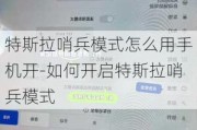 特斯拉哨兵模式怎么用手机开-如何开启特斯拉哨兵模式