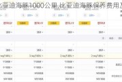 比亚迪海豚1000公里,比亚迪海豚保养费用及周期