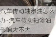 汽车传动轴渗油怎么办-汽车传动轴渗油影响大不大