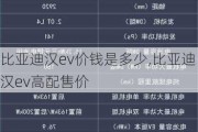 比亚迪汉ev价钱是多少,比亚迪汉ev高配售价