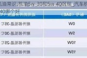 汽车机油常识:机油5w-30和5w-40区别_汽车机油5w305w40哪个好