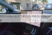 特斯拉model3音响效果如何-特斯拉model3的音响效果