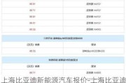 上海比亚迪新能源汽车报价-上海比亚迪股份有限公司