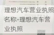 理想汽车营业执照名称-理想汽车营业执照