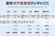 新能源汽车销量排行榜-新能源汽车销量排行榜2024年4月