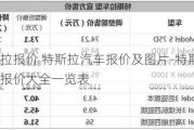 特斯拉报价 特斯拉汽车报价及图片-特斯拉汽车报价大全一览表