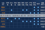 翼虎冬季汽车保养常识-翼虎冬季汽车保养常识大全