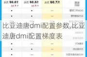 比亚迪唐dmi配置参数,比亚迪唐dmi配置梯度表