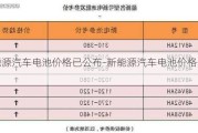 新能源汽车电池价格已公布-新能源汽车电池价格多少?