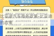 比亚迪汽车商务政策-比亚迪的政策