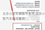 北京小型车辆摇号查询,北京小型汽车摇号查询