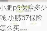 小鹏p5保险多少钱,小鹏p7保险怎么买