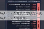 特斯拉无人驾驶概念股龙头股-特斯拉无人驾驶量产