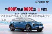 哪吒新能源汽车2020款_哪吒u新能源车价格一览表