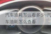 汽车油耗怎么看多少-汽车油耗怎么查看