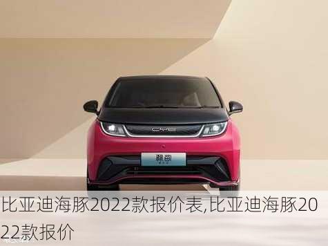 比亚迪海豚2022款报价表,比亚迪海豚2022款报价