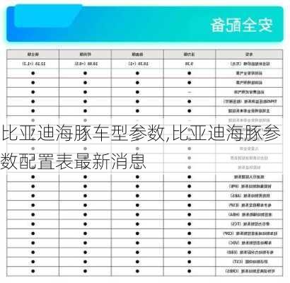 比亚迪海豚车型参数,比亚迪海豚参数配置表最新消息