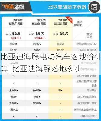 比亚迪海豚电动汽车落地价计算_比亚迪海豚落地多少